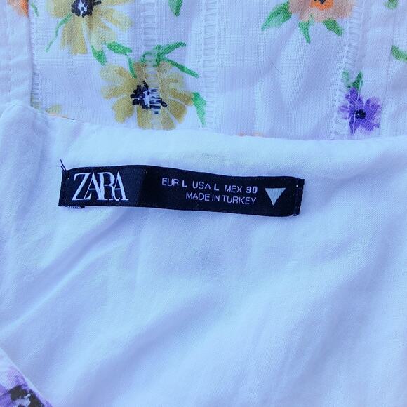 Zara Floral Print Faux Milkmaid Mini Sundress - Picture 4 of 4